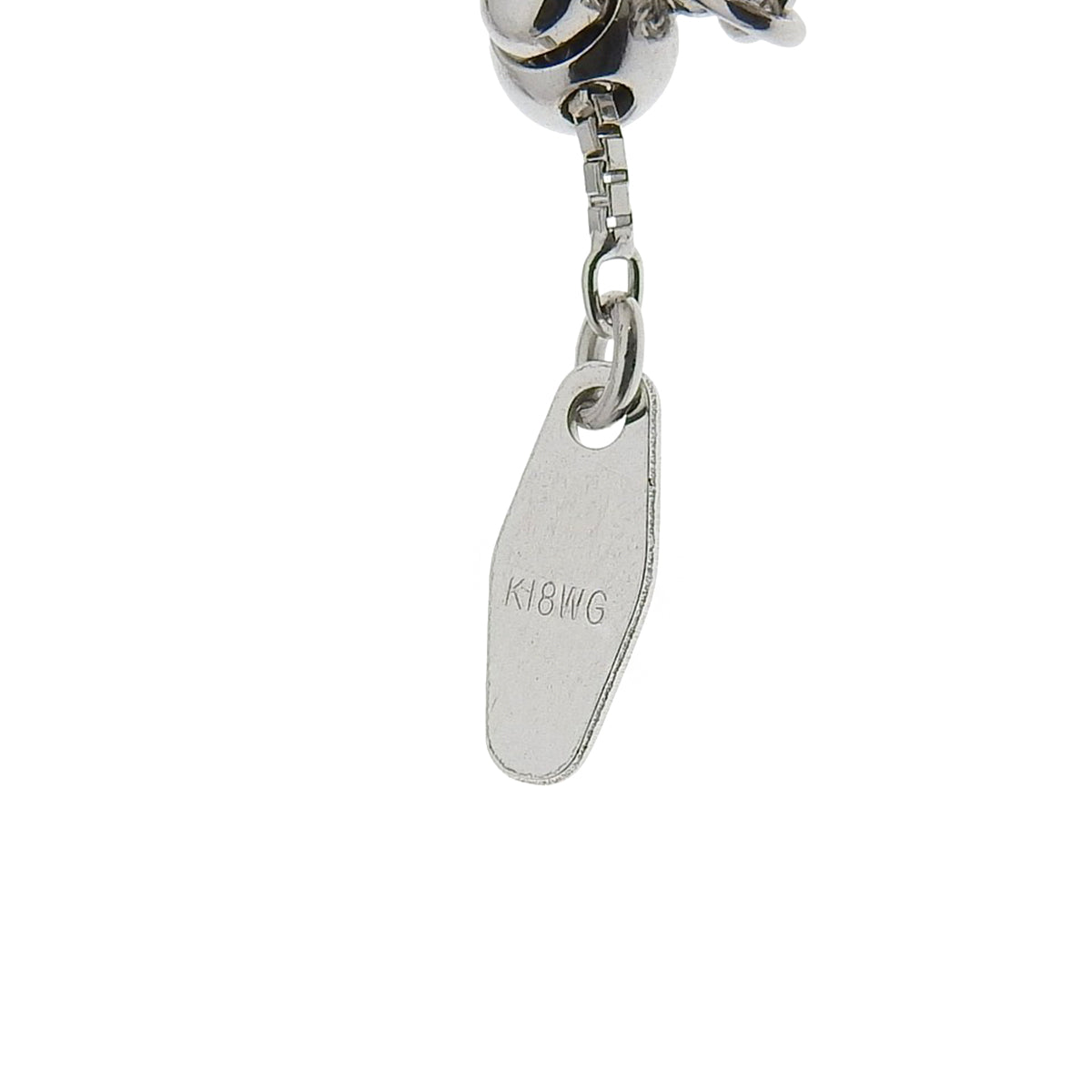 Diamond necklace D1.003,0.03 White gold K18WG 4.1g