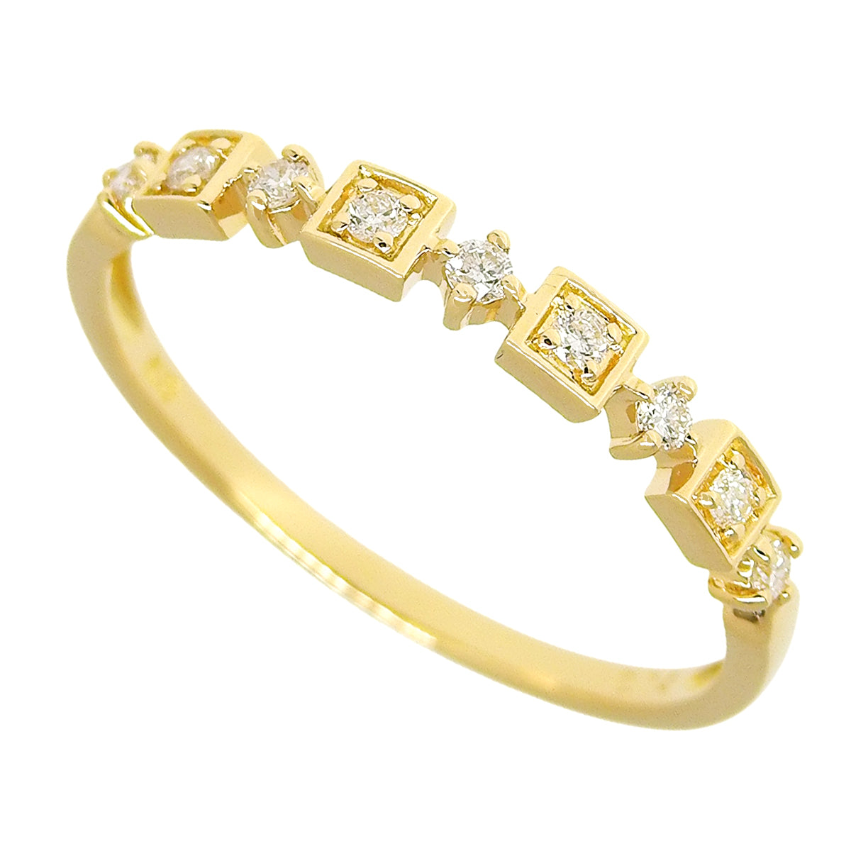 ダイヤモンド リング D0.14 イエローゴールド K18YG 1.8g