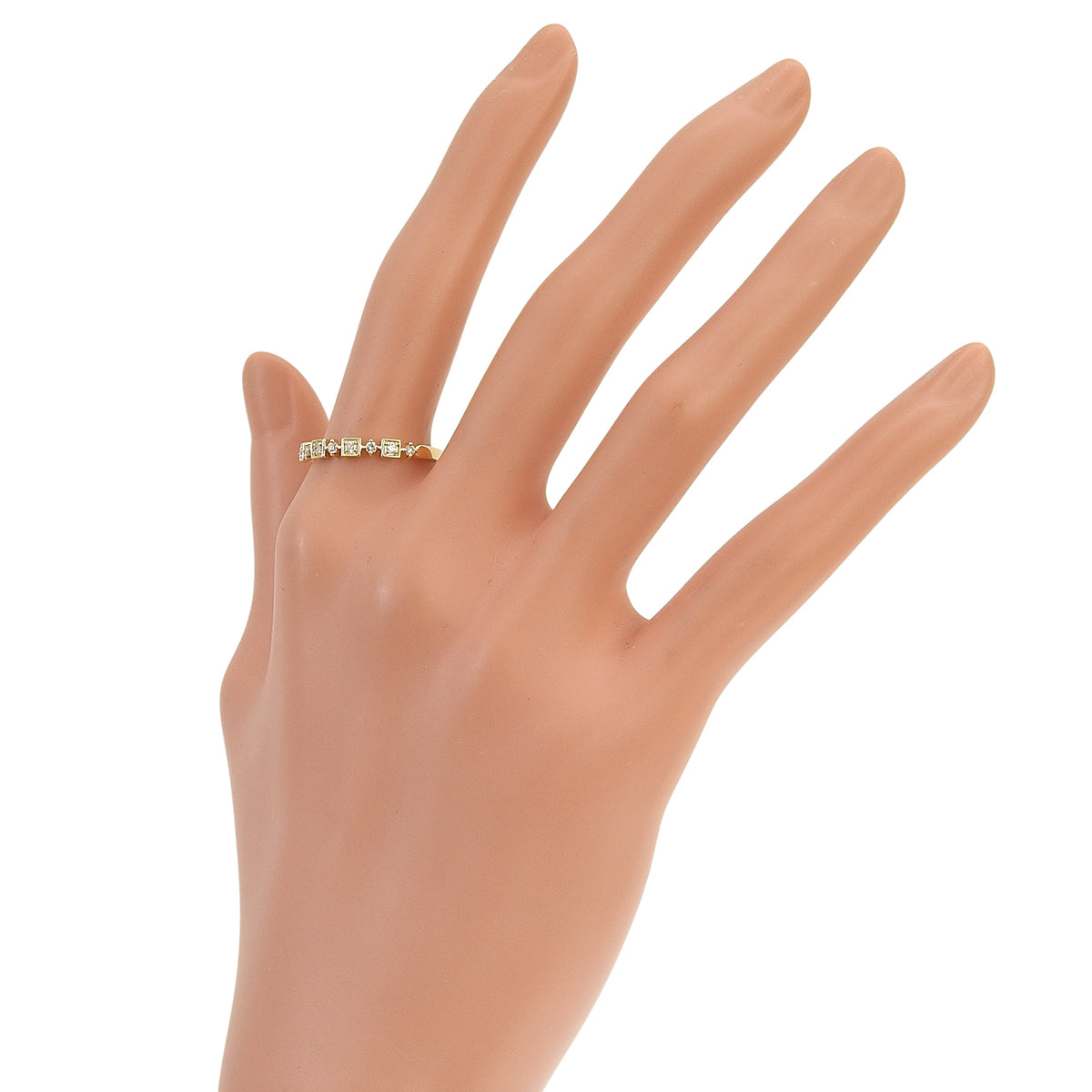 ダイヤモンド リング D0.14 イエローゴールド K18YG 1.8g