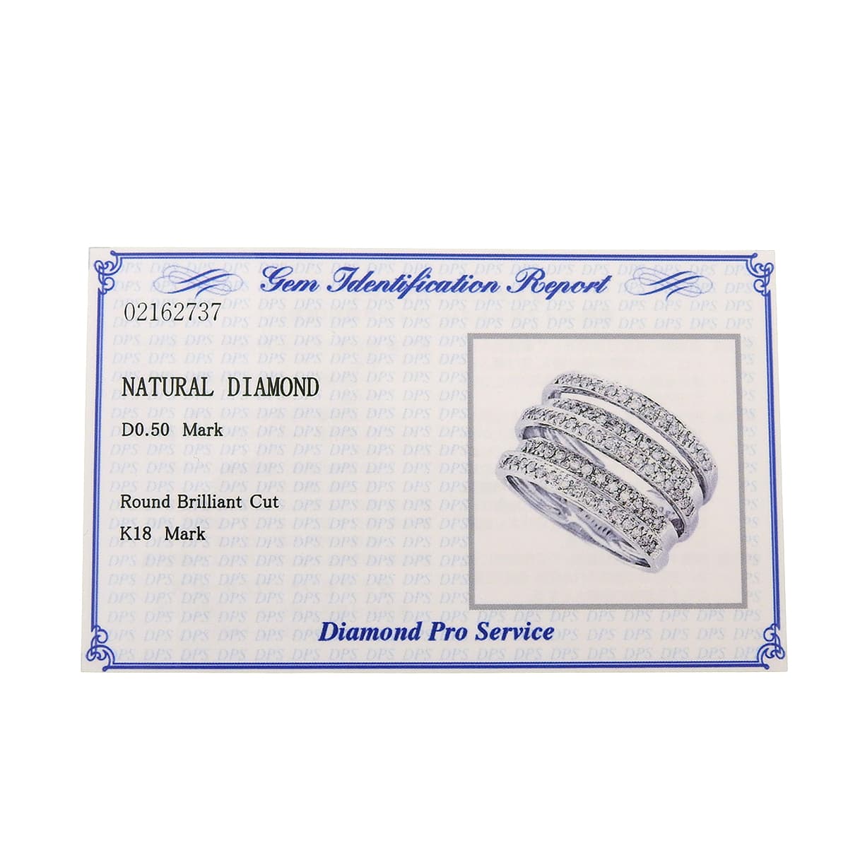 ダイヤモンド リング D0.50 K18WG 8.24g