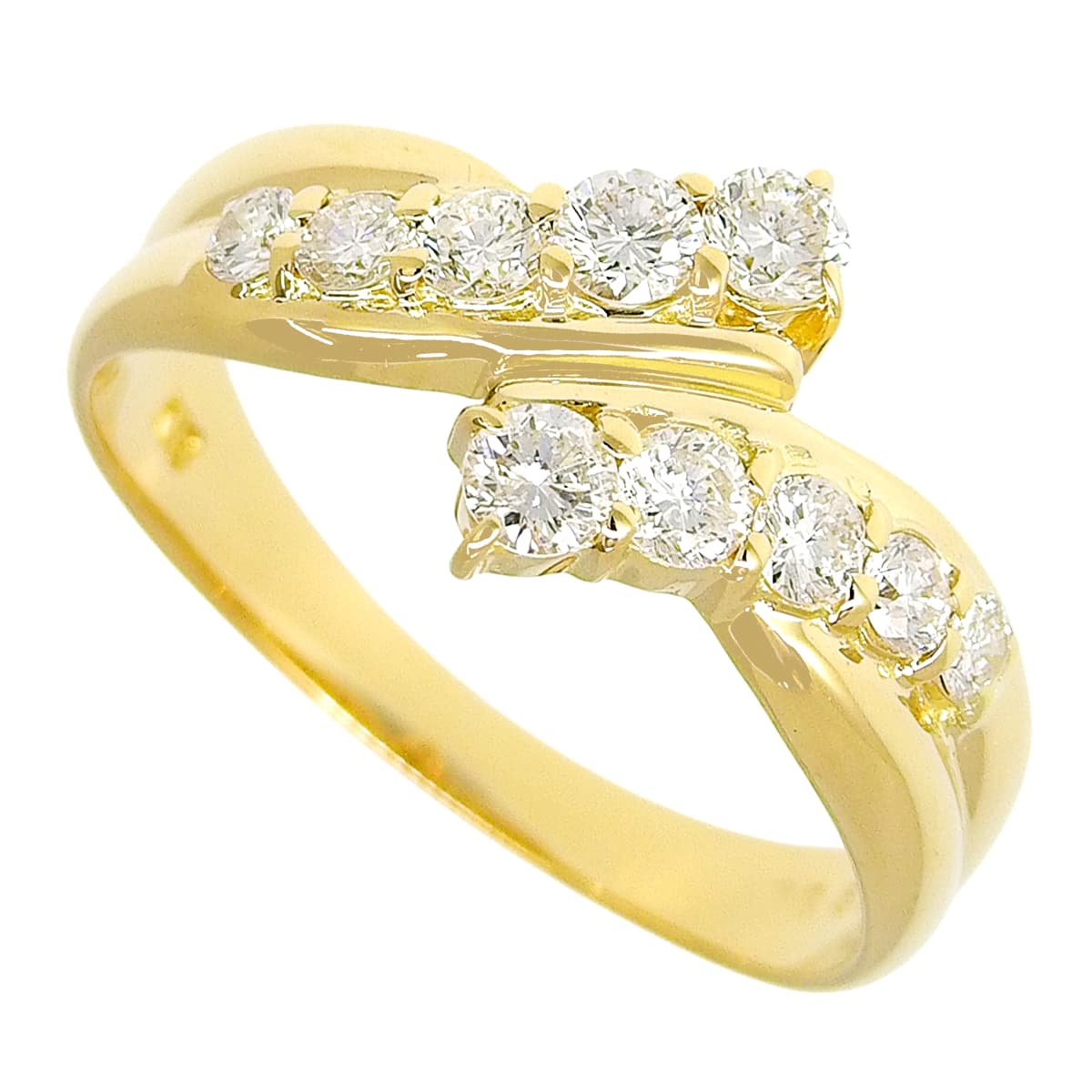 ダイヤモンド リング D0.50 K18YG 3.5g