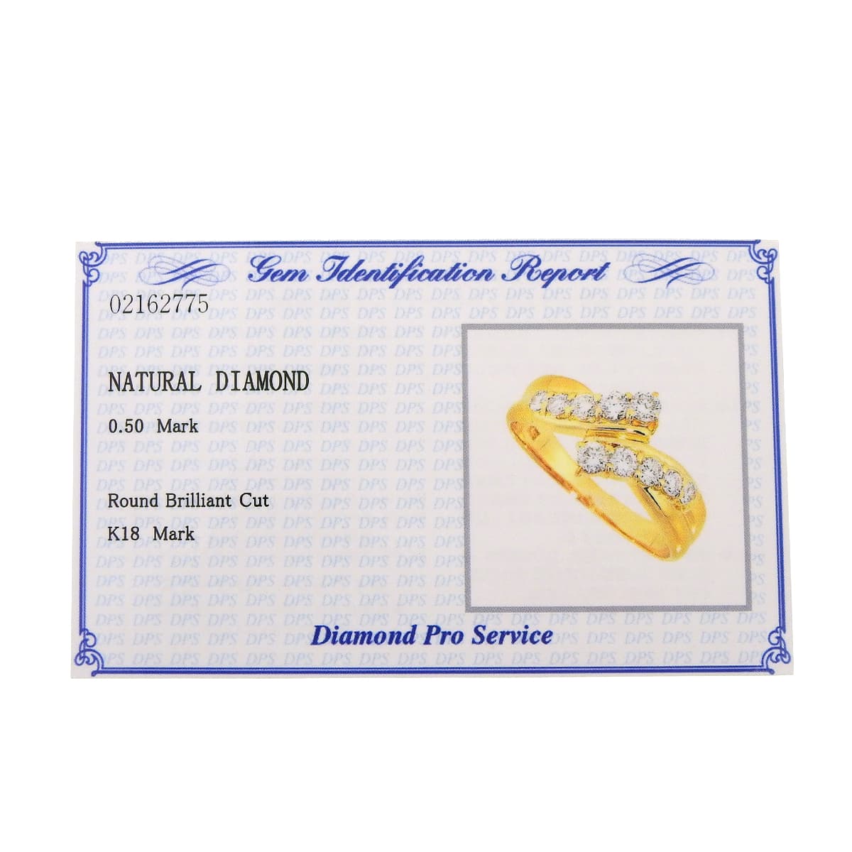 Diamond ring D0.50 K18YG 3.5g