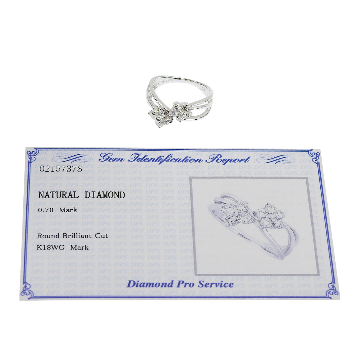 ダイヤモンド フラワーモチーフ リング D0.70 ホワイトゴールド K18WG 4.7g