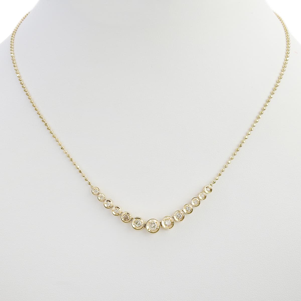 13PD ダイヤモンド ネックレス D0.50 イエローゴールド K18YG 6.6g