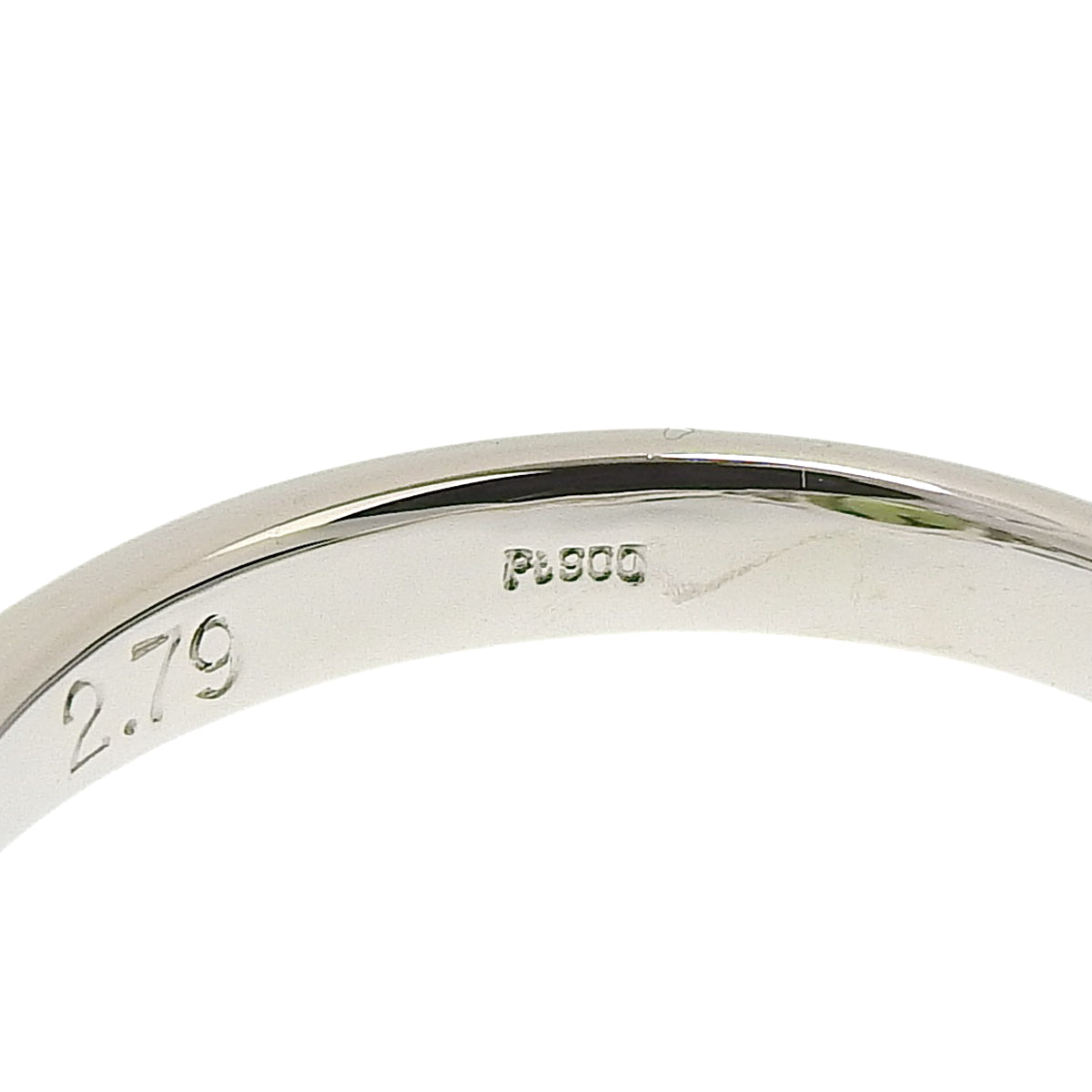 Peridot Diamond Ring PR2.79/D0.24 Platinum Pt900 5.6g