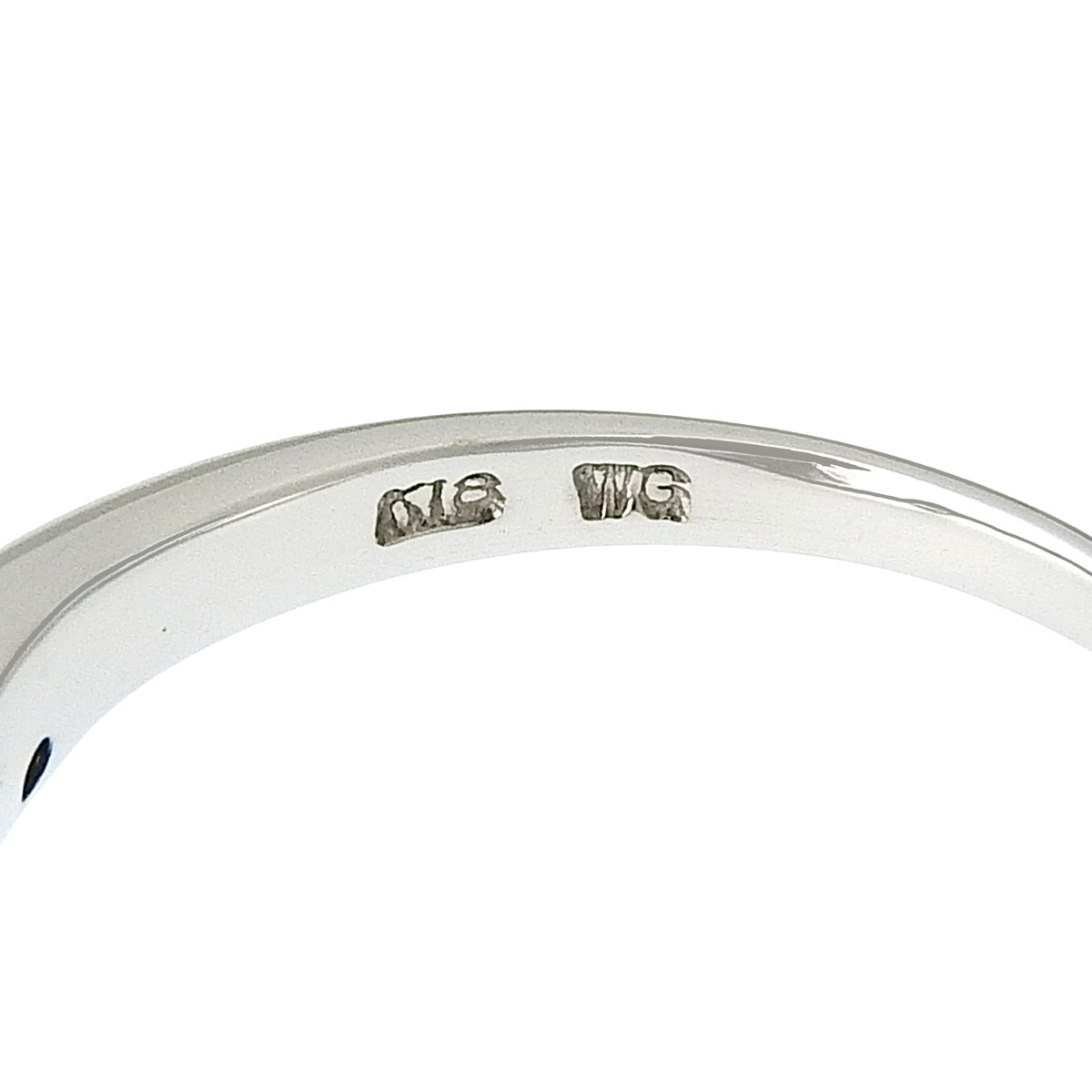 フラワー ダイヤモンド ウェーブ リング D0.30 K18WG 11(51)号 2.6g