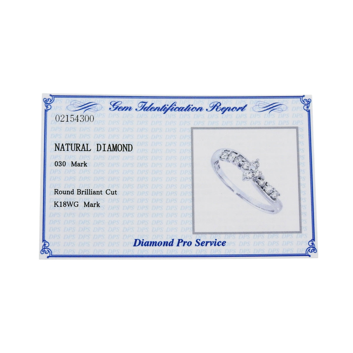 フラワー ダイヤモンド ウェーブ リング D0.30 K18WG 11(51)号 2.6g