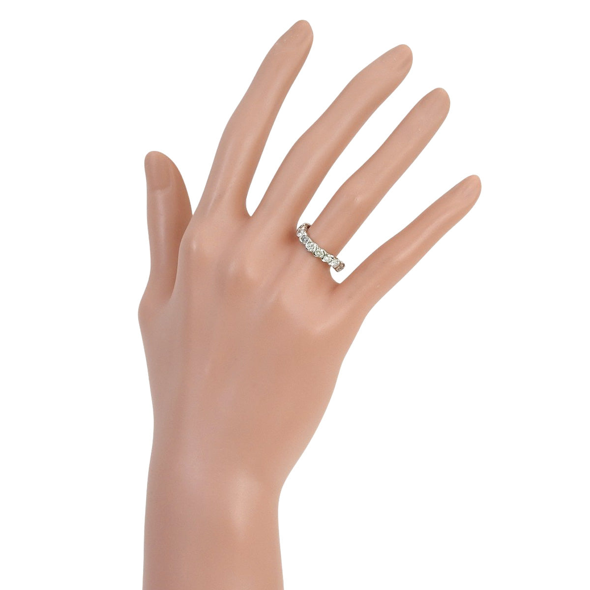 ウェーブ ハーフ ダイヤモンド リング D1.03 プラチナ Pt900 3.8g