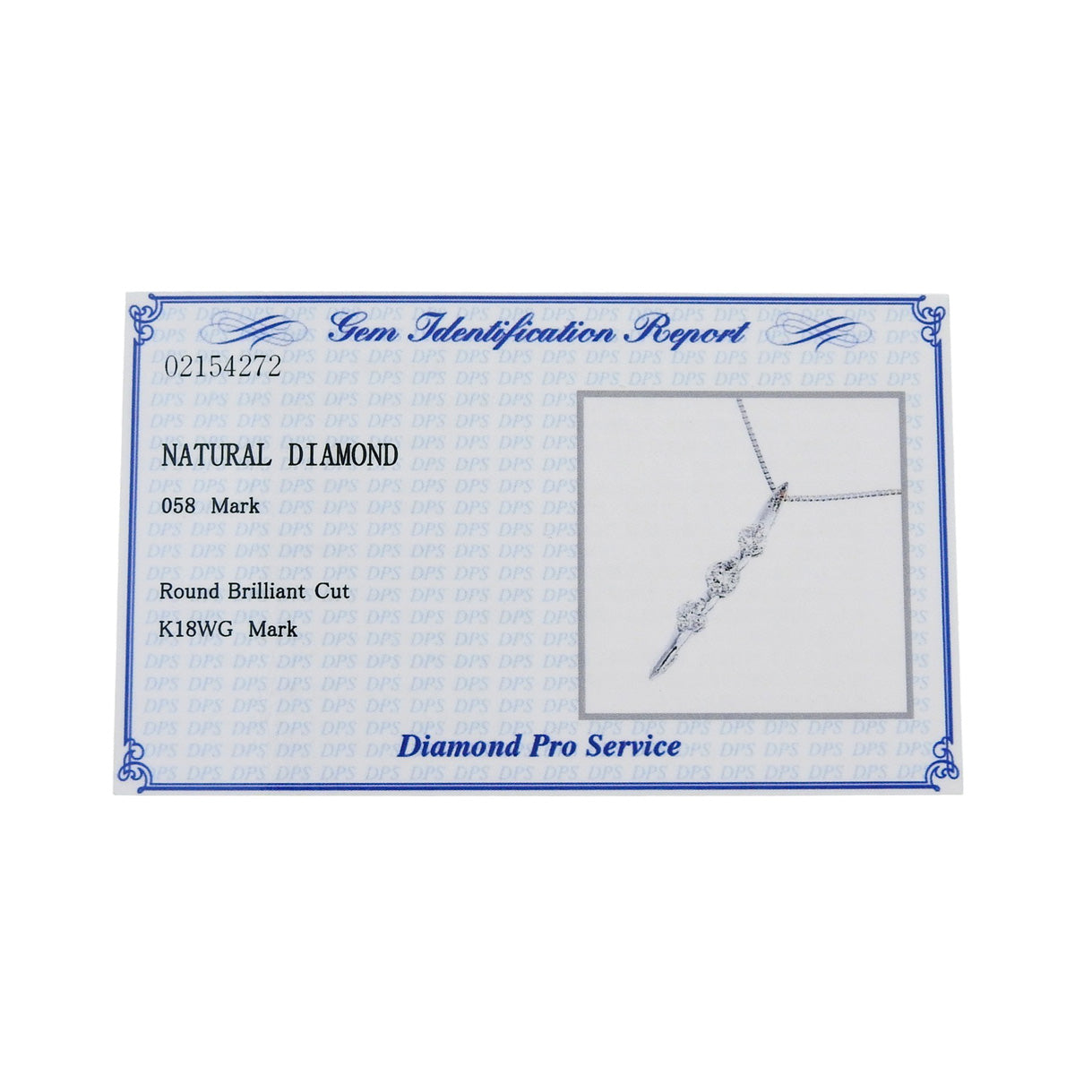 ダイヤモンドネックレス D0.58 ホワイトゴールド K18WG 3.8g 3PD