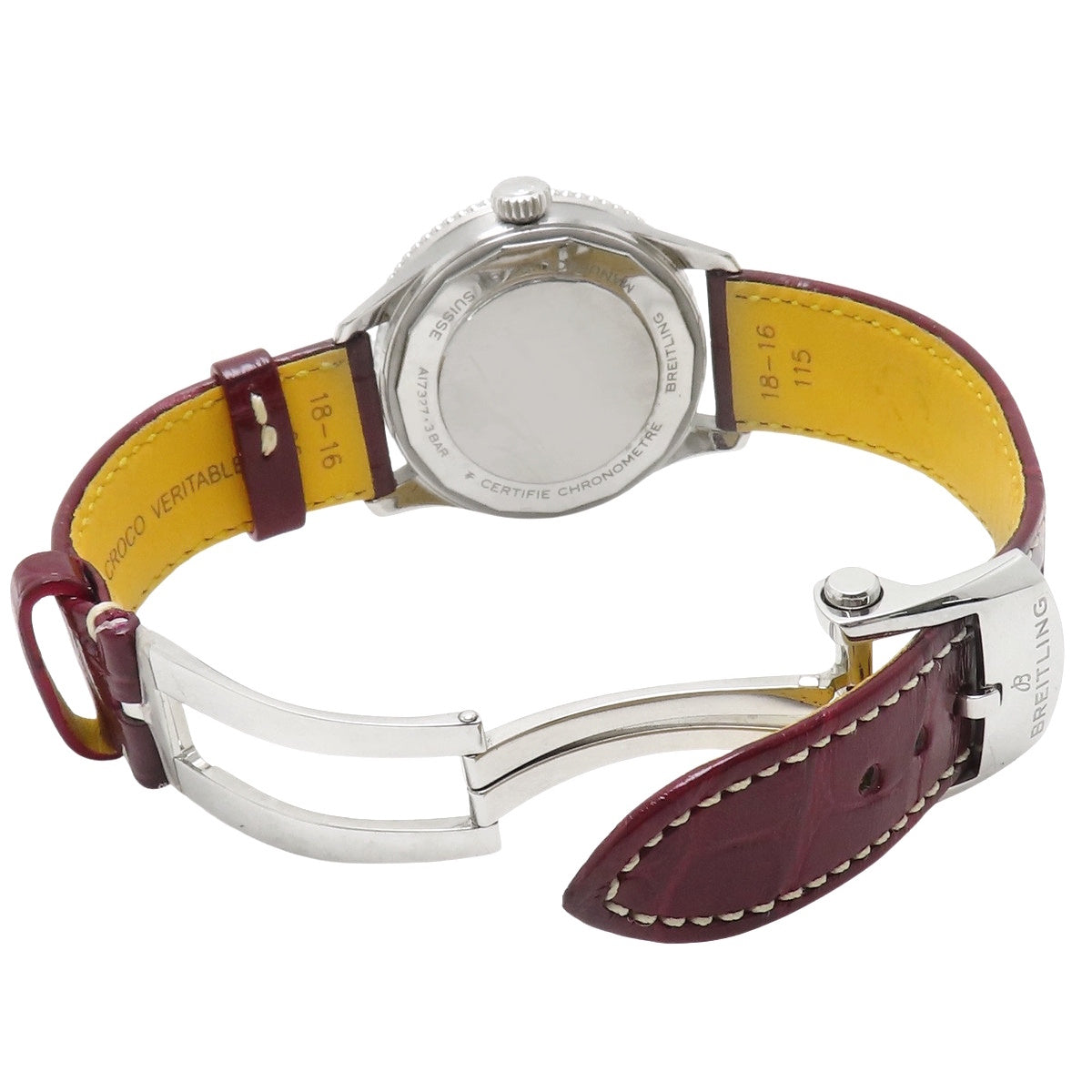 ナビタイマーオートマチック 36 A17327 SS/革 ホワイト 自動巻き メンズ