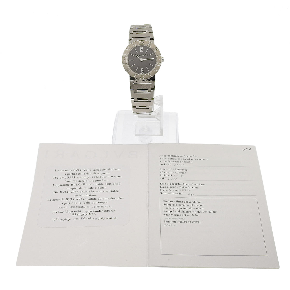 ブルガリブルガリ BB26SS SS ブラック クオーツ レディース