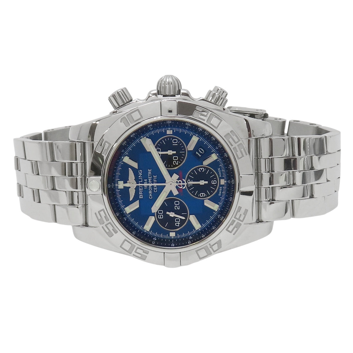 クロノマット44 AB0110 SS ブルー 自動巻き メンズ