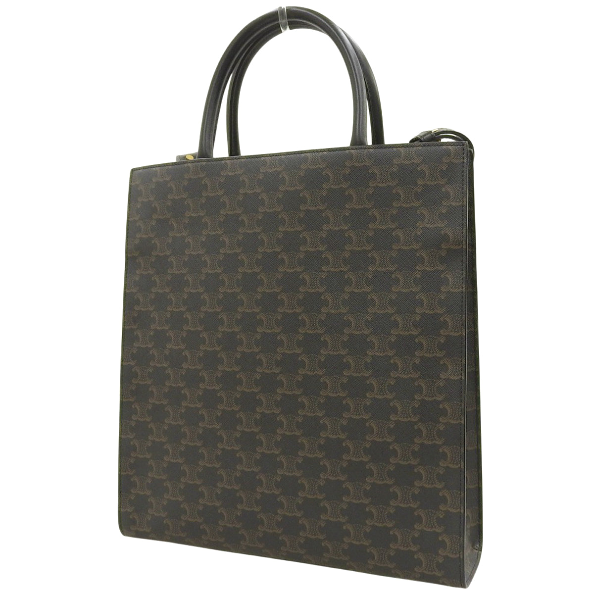 ミディアム バーティカル カバ カーフ トリオンフキャンバス ダークブラウン ブラック黒 194432CIM