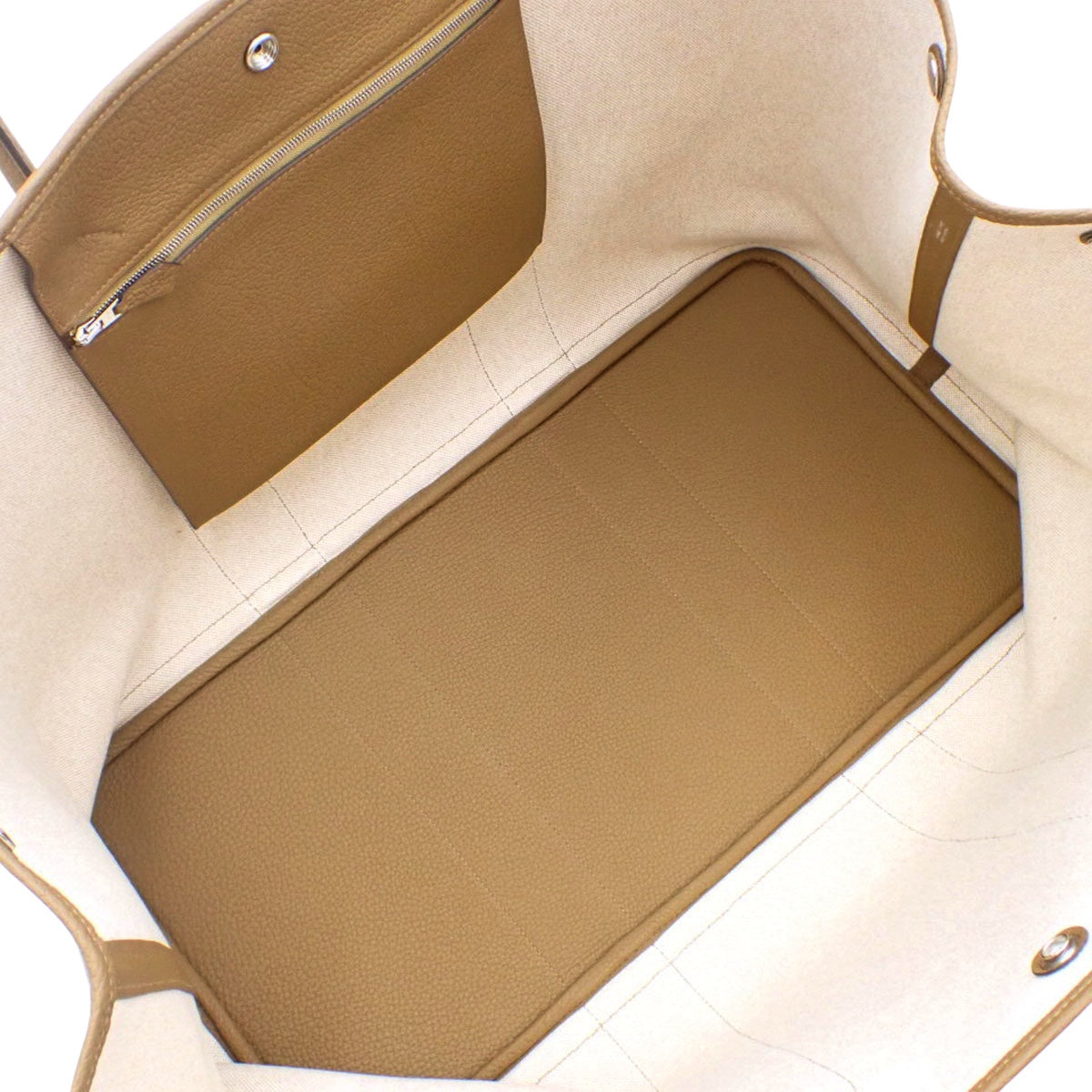 Garden Party 49 Voyage Toile H Negonda Beige Brown Silver Hardware W Stamp