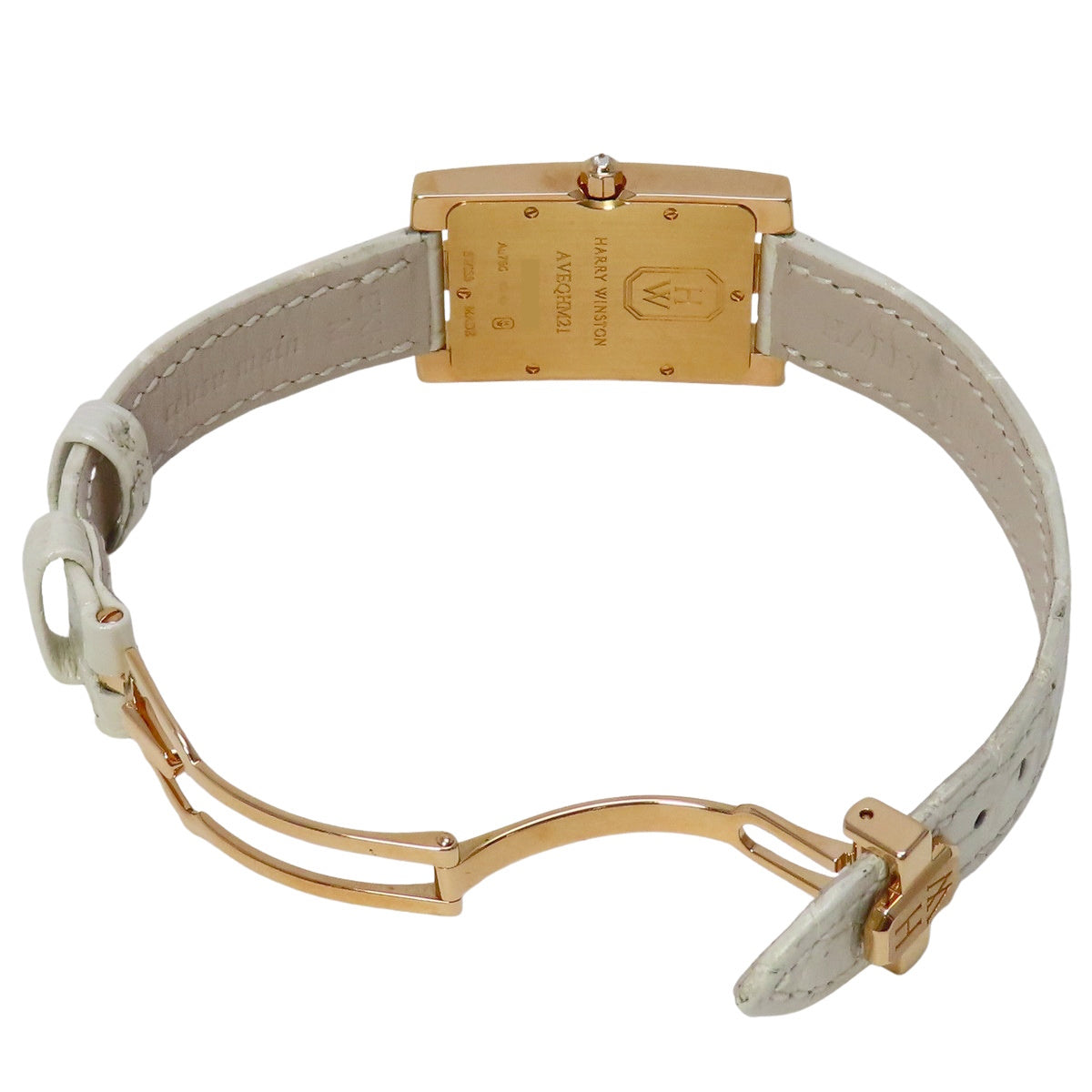 Avenue Classic Bezel Diamond AVEQHM21RR023 PG/Leather White Quartz Ladies