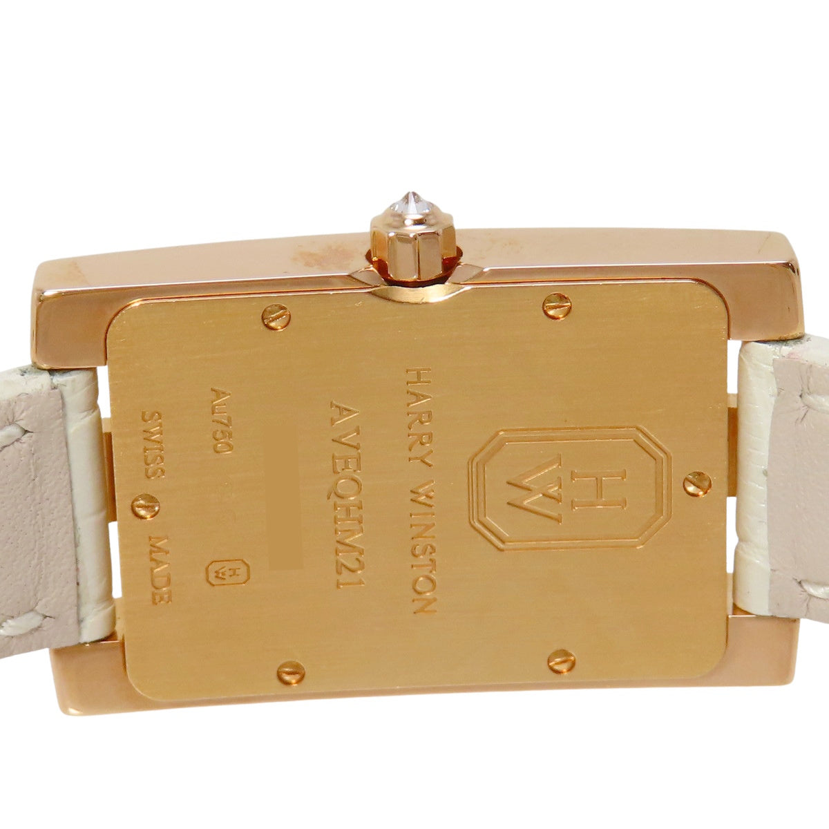 Avenue Classic Bezel Diamond AVEQHM21RR023 PG/Leather White Quartz Ladies