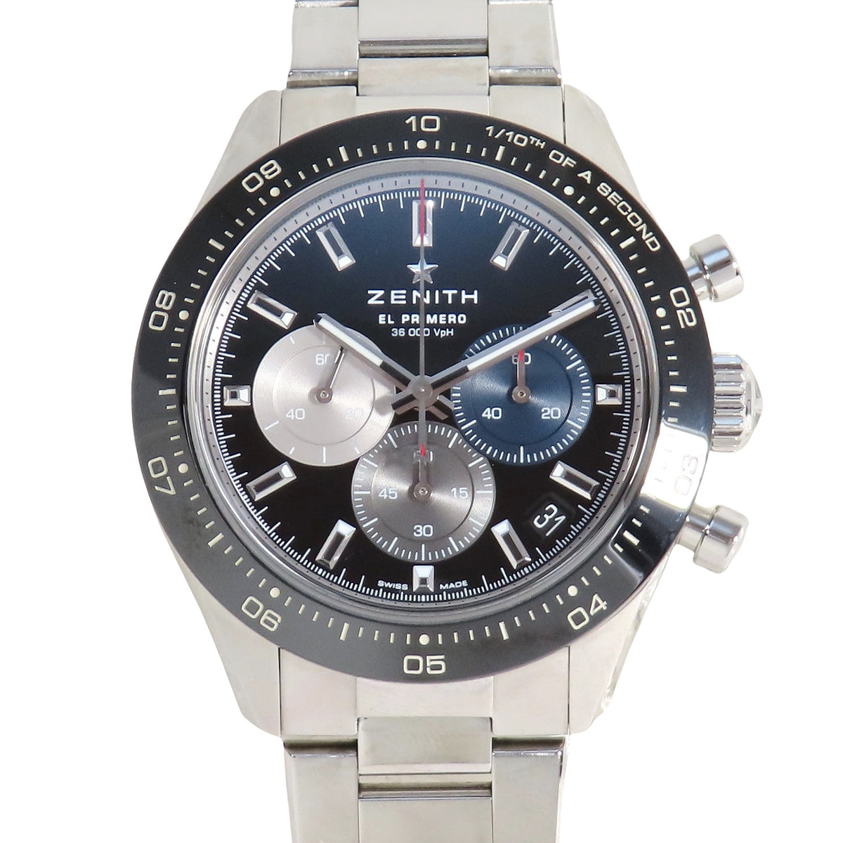 クロノマスター スポーツ 03.3100.3600/21.M3100 SS ブラック 自動巻き メンズ