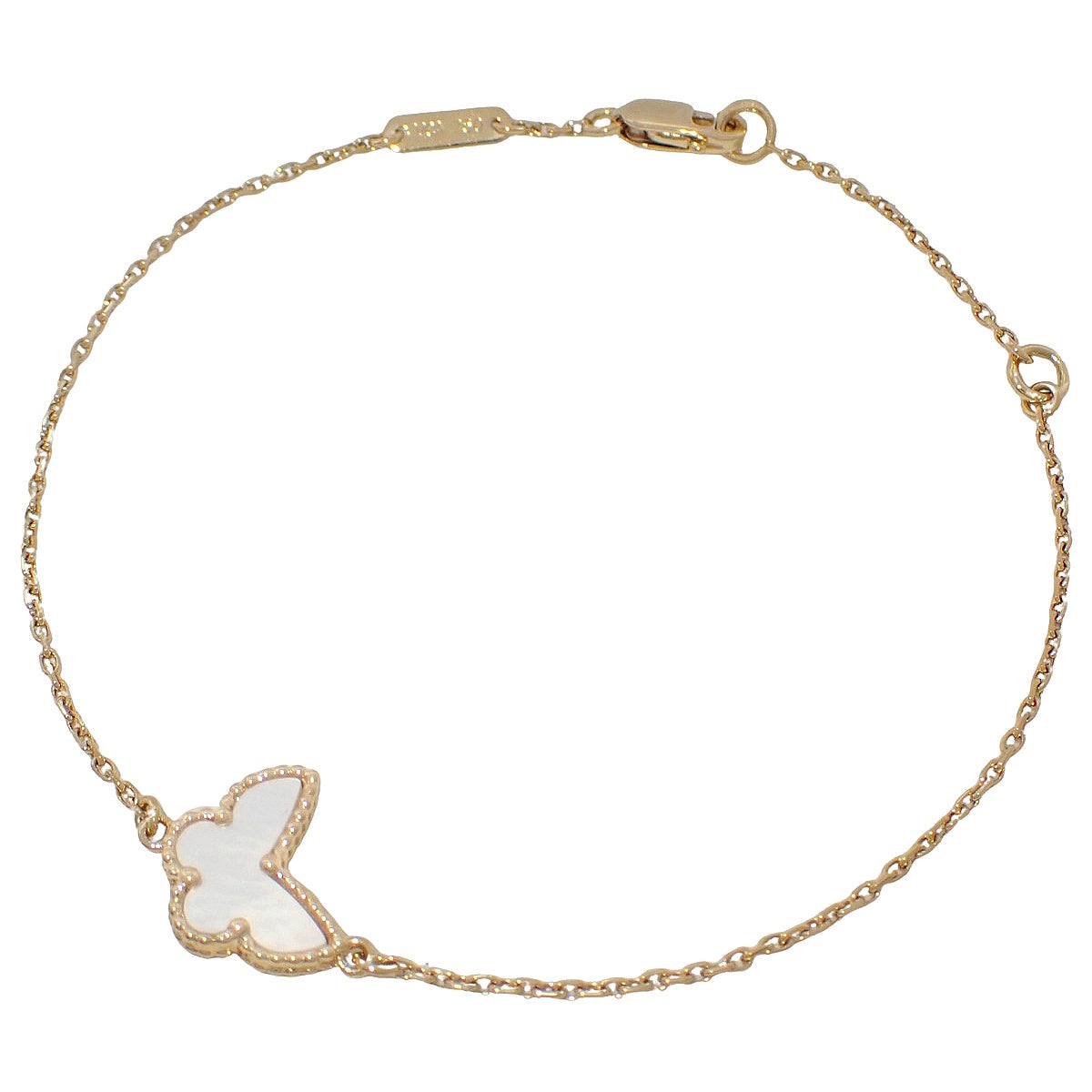 スウィート パピヨン ブレスレット マザー オブ パール K18YG 2.1g