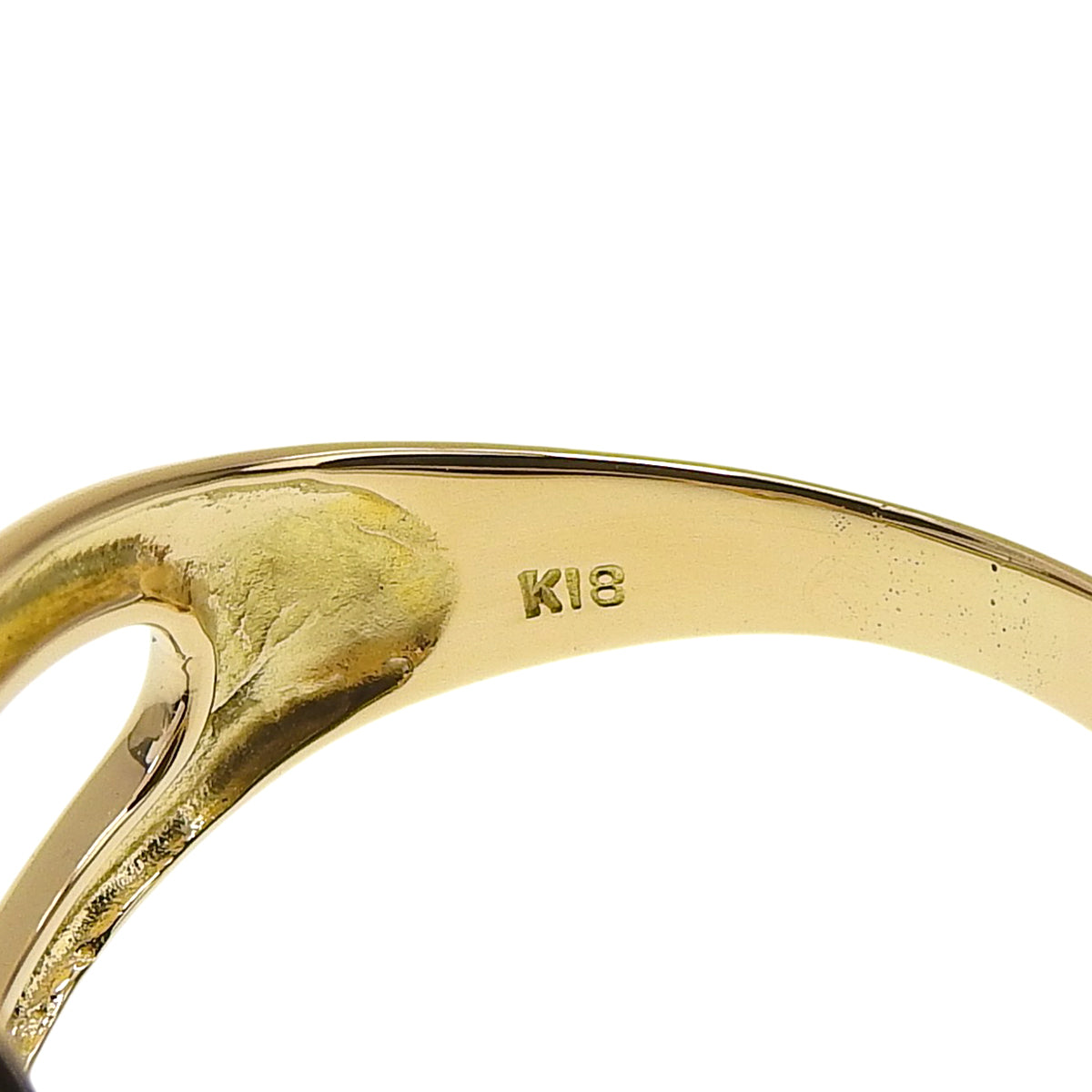 Diamond Ring D0.13 Yellow Gold K18YG 2.8g 1PD