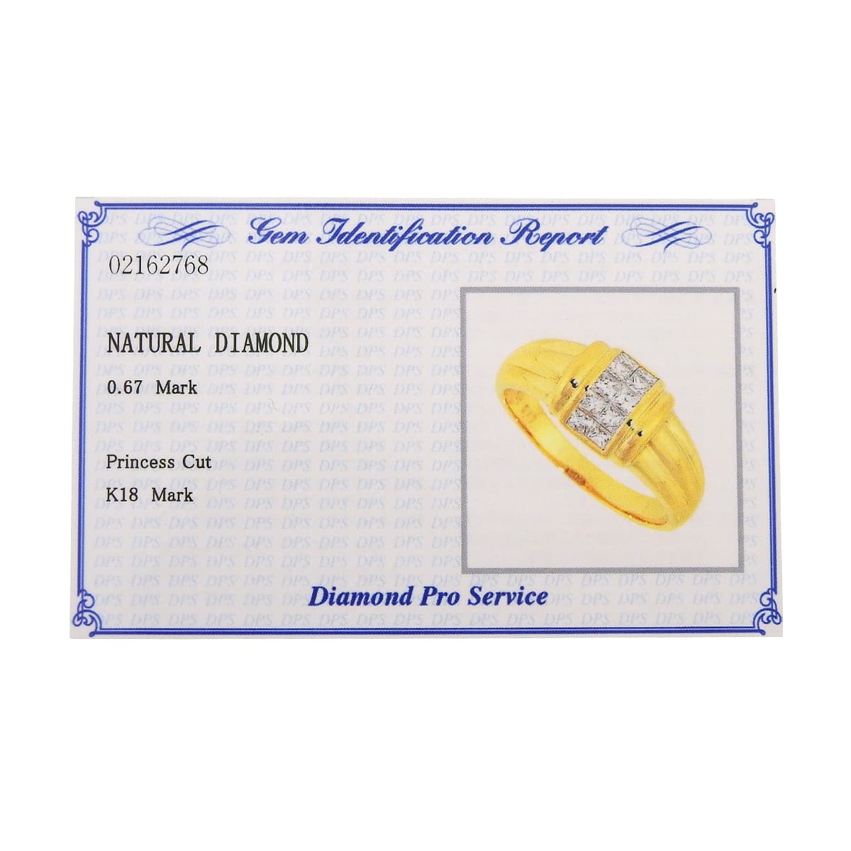 Diamond ring D0.67 K18YG 8.2g