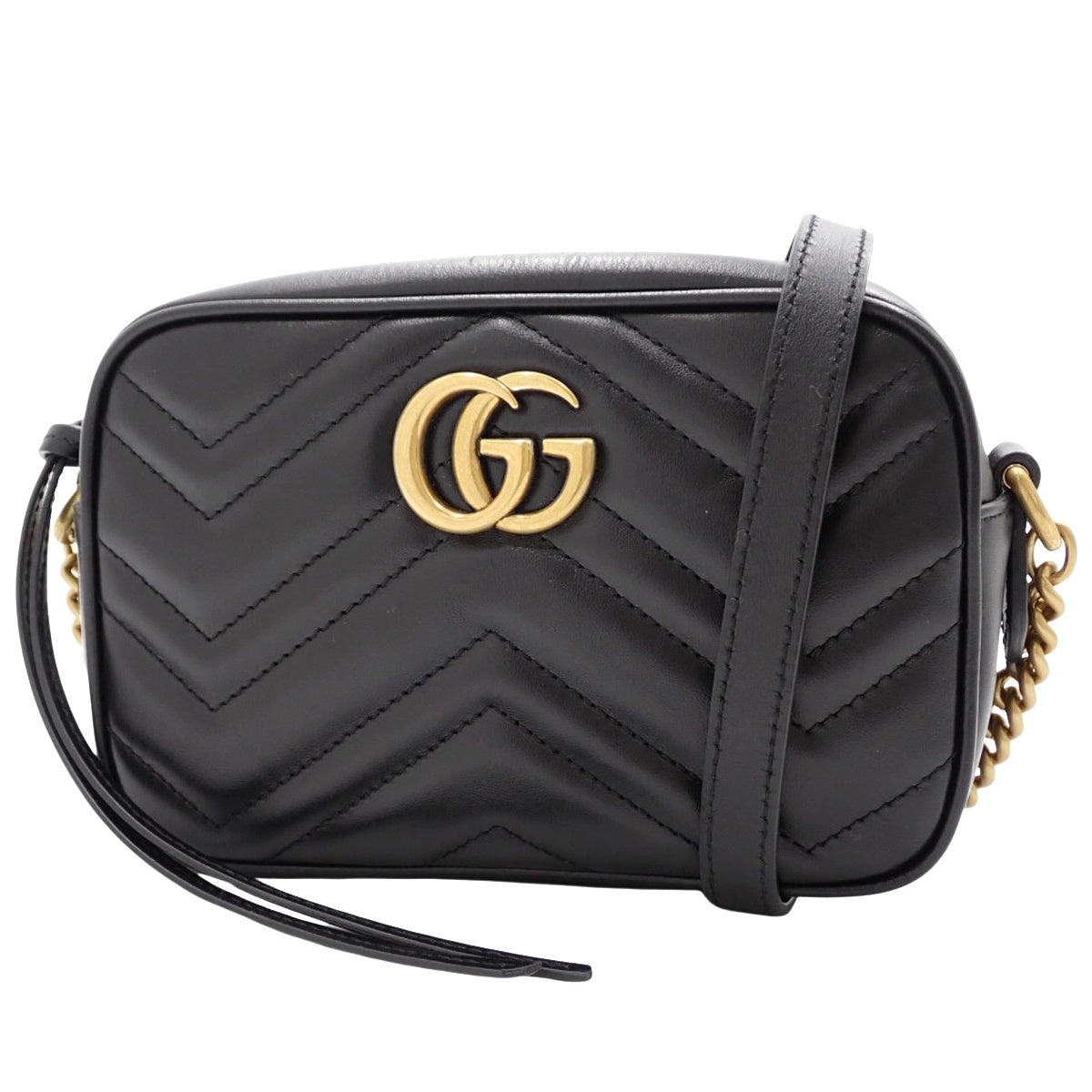 GGマーモント ミニ カメラバッグ レザー ブラック 448065 DTD1T 1000