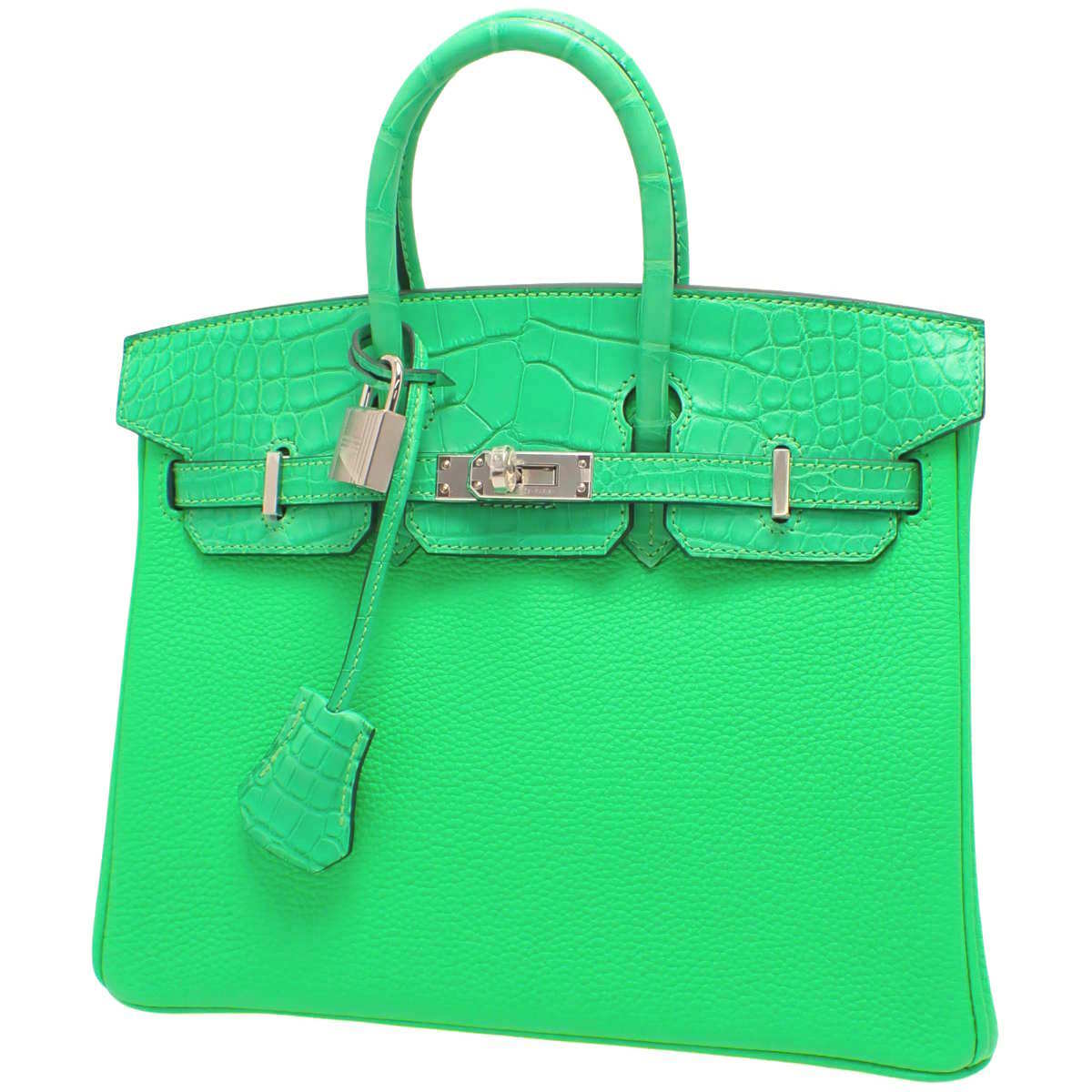 【未使用】バーキン25 タッチ トゴ アリゲーターマット パラジウム金具 ヴェールコミック B刻印