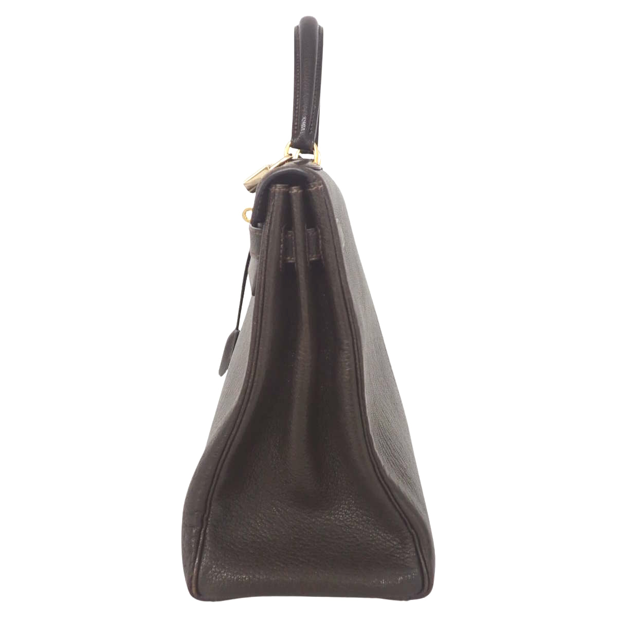 ケリー35 (内縫い) ブッフル カフェ ゴールド金具 □C刻印