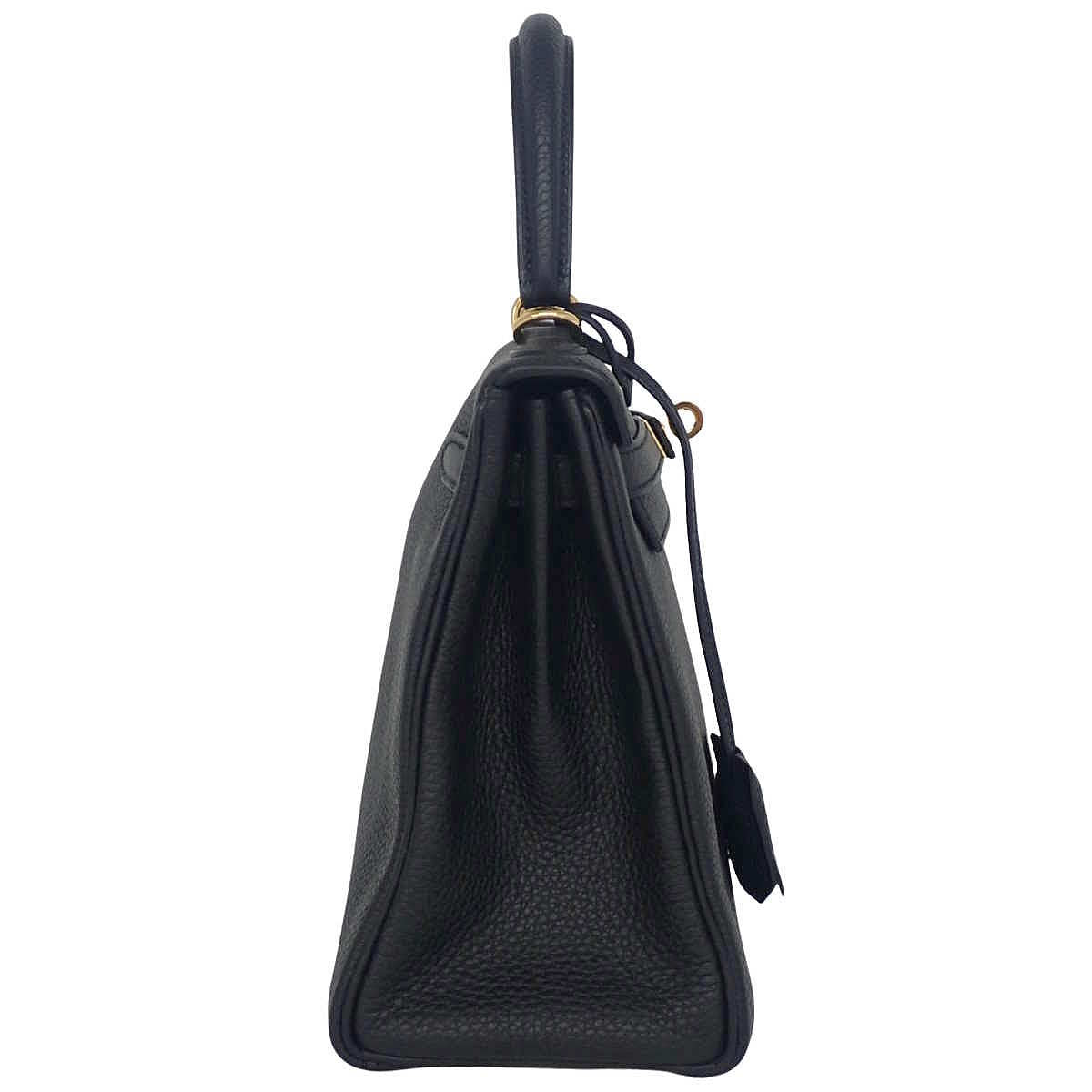 Kelly 25 (inside stitching) Togo black with gold hardware and D stamp