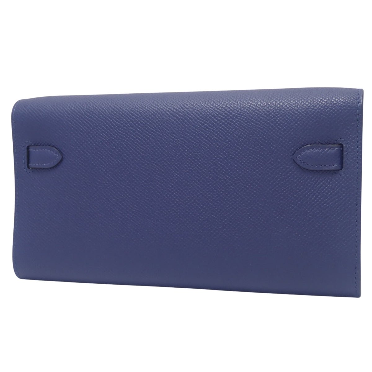 Kelly To-Go Wallet in Epson Blue Sapphire with Gold Hardware and K Stamp
