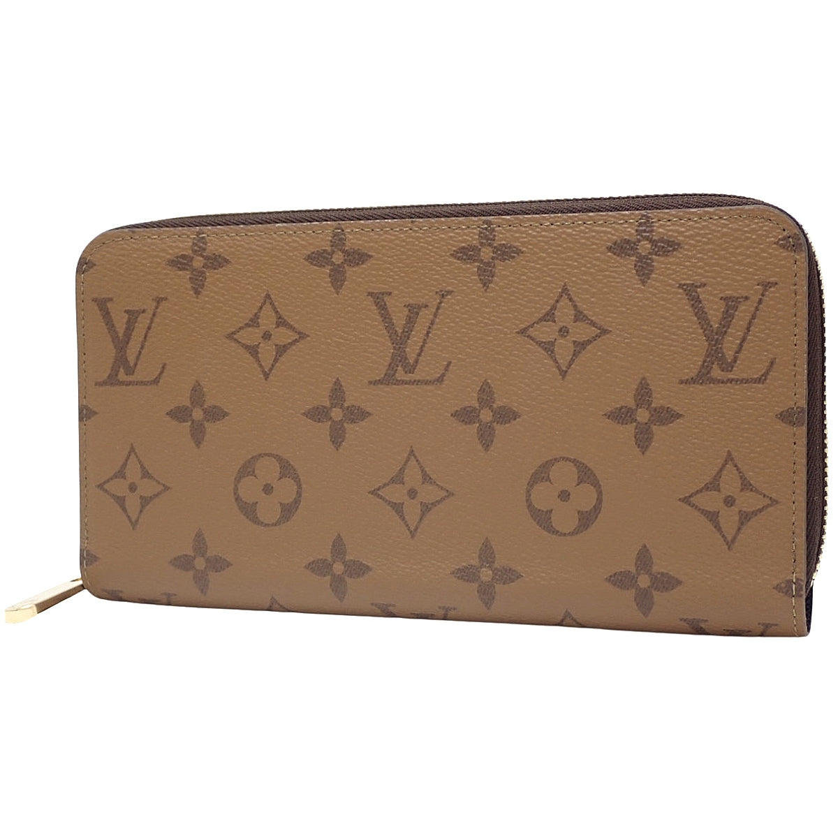 Monogram Reverse Zippy Wallet, Camel, M82444