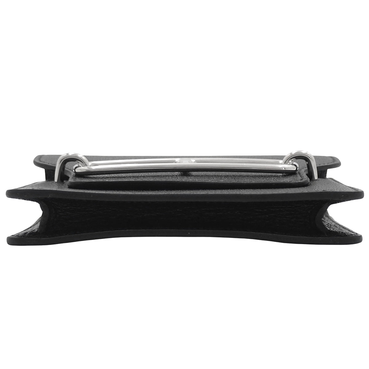 Lauris Ruri Slim Chevre Black with Silver Hardware and Z Stamp