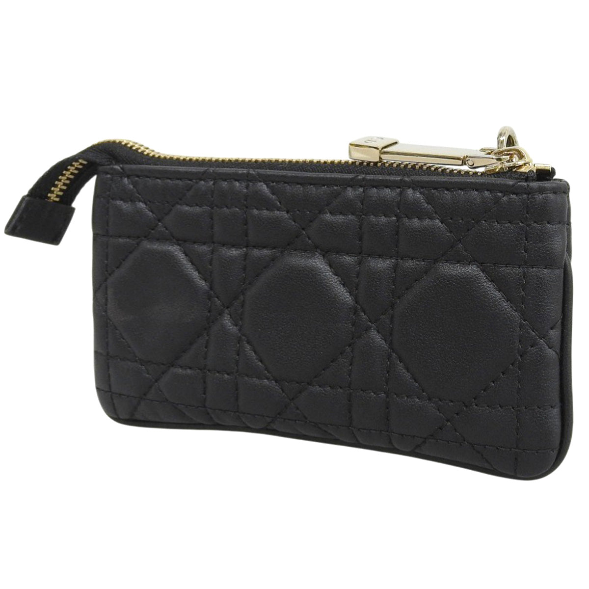 カナージュ レディディオール ジップコインケース ラムスキン ブラック