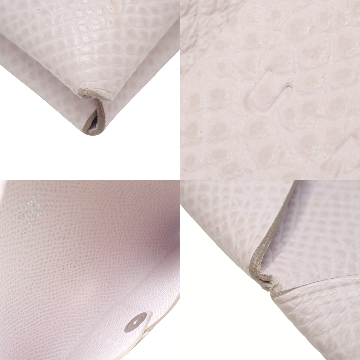 Calvi Epsom leather bag in mauve pale with palladium hardware and U stamp