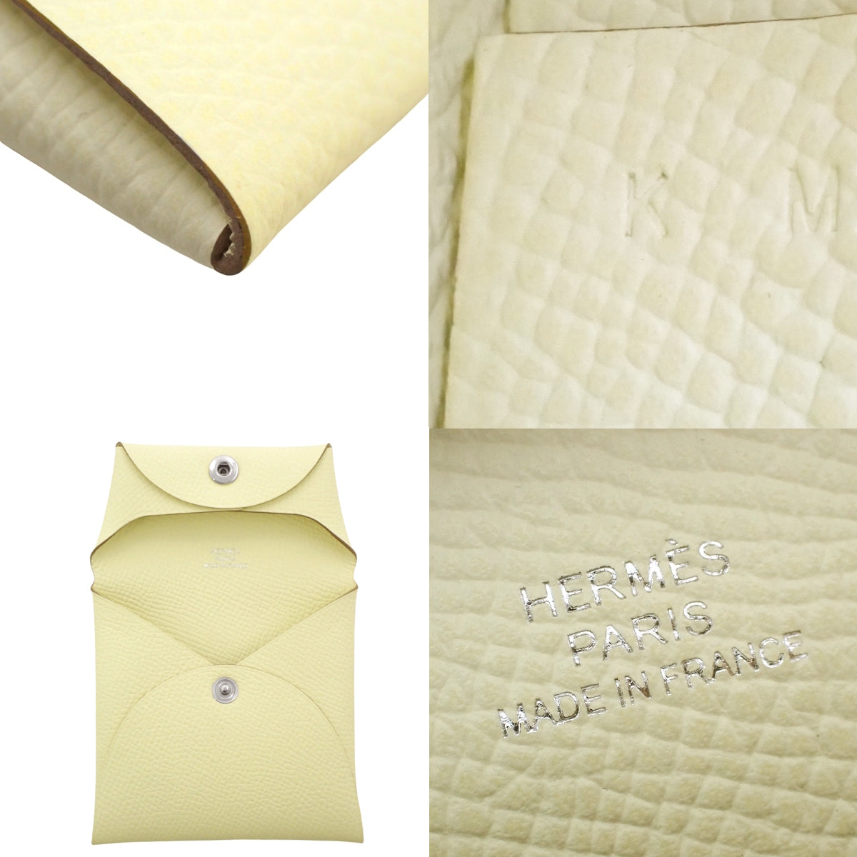 [New] Bastia K Stamped Epsom Leather Jaune Milton Silver Hardware