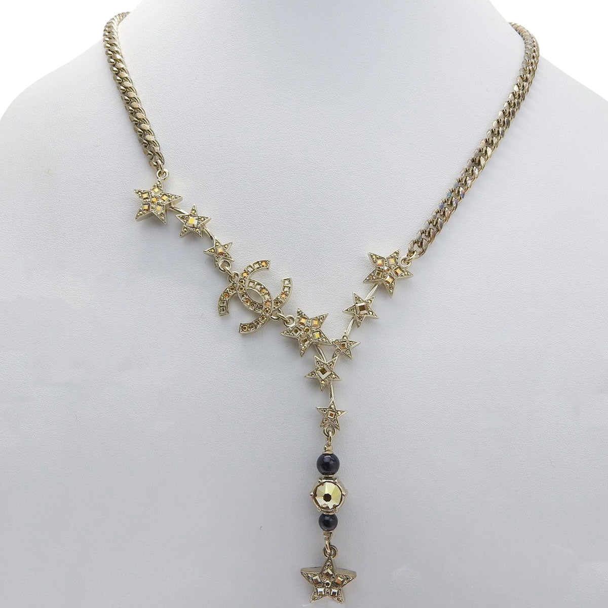 ココマーク 星モチーフ チェーンネックレス メタル(GP) ラインストーン