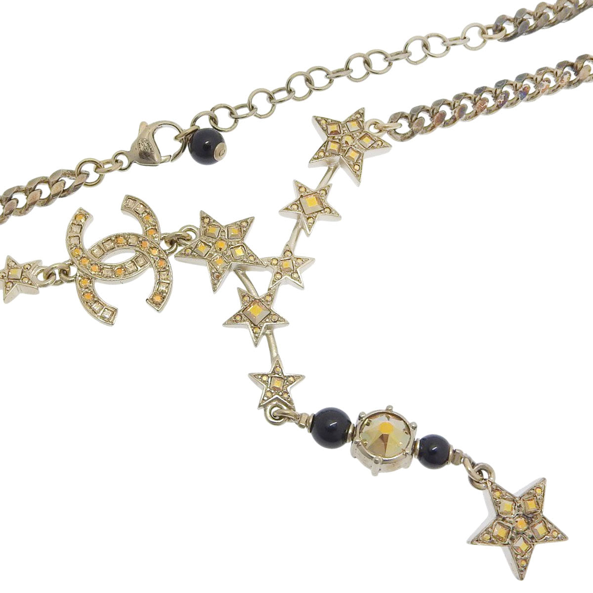 ココマーク 星モチーフ チェーンネックレス メタル(GP) ラインストーン