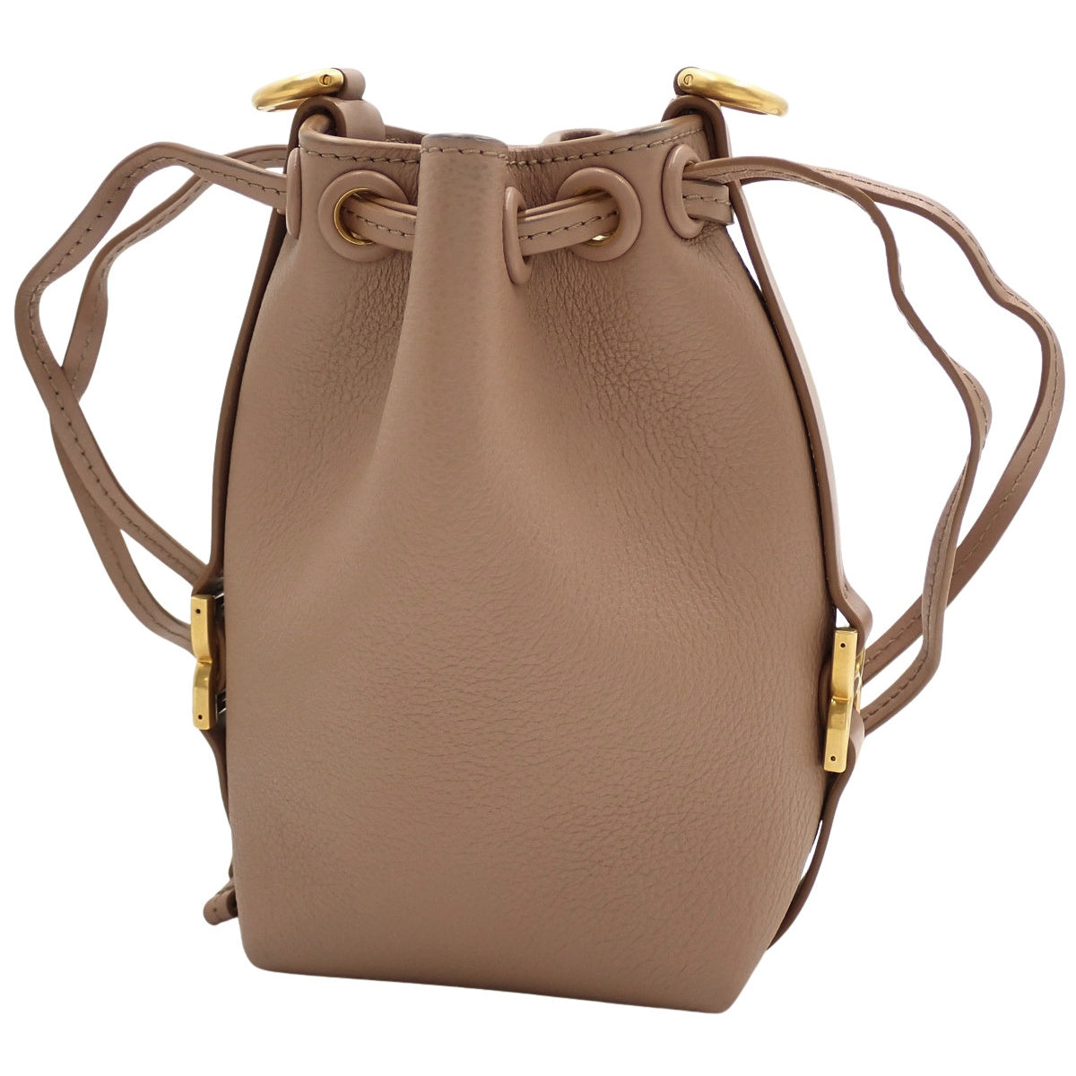 Micro Marcie Bucket Bag in Pink Beige Leather (CHC23AP844I31)