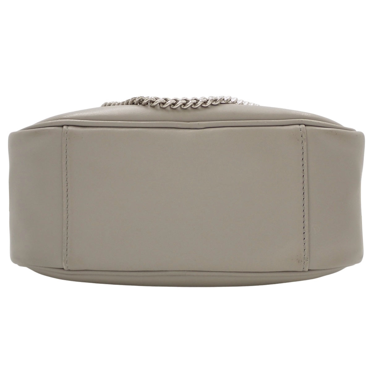 Vロゴ ハンドバッグ レザー グレー