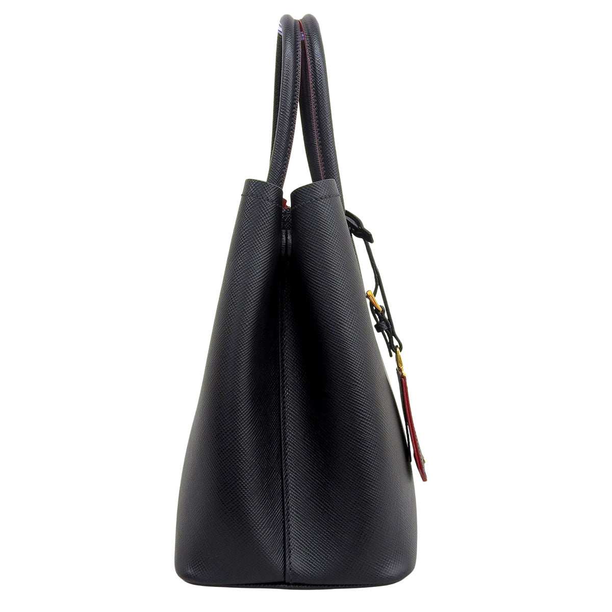 Saffiano 皮革双中号包，NERO/FUOCO，1BG775
