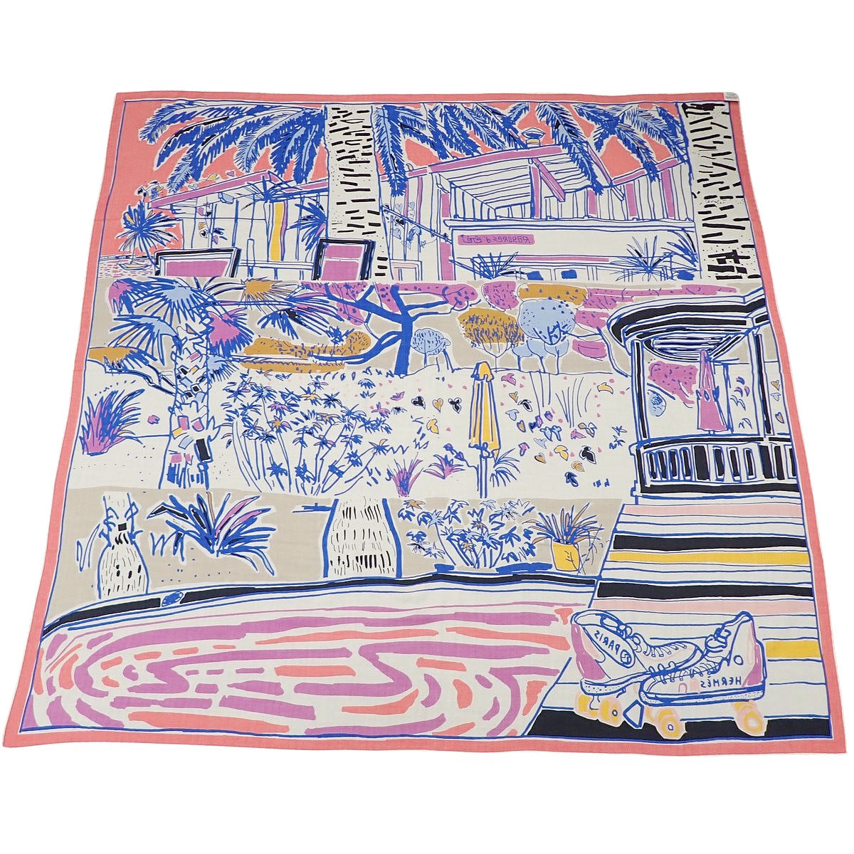 レイユール デテ カレジェアン カレ140 カシミヤ シルク