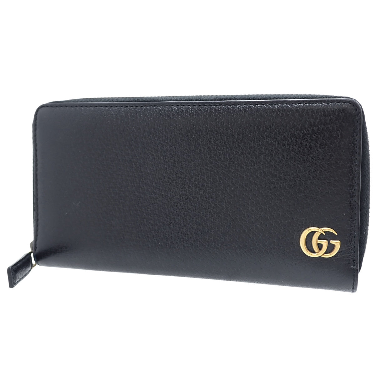 GGマーモント ジップアラウンド ウォレット レザー ブラック 428736