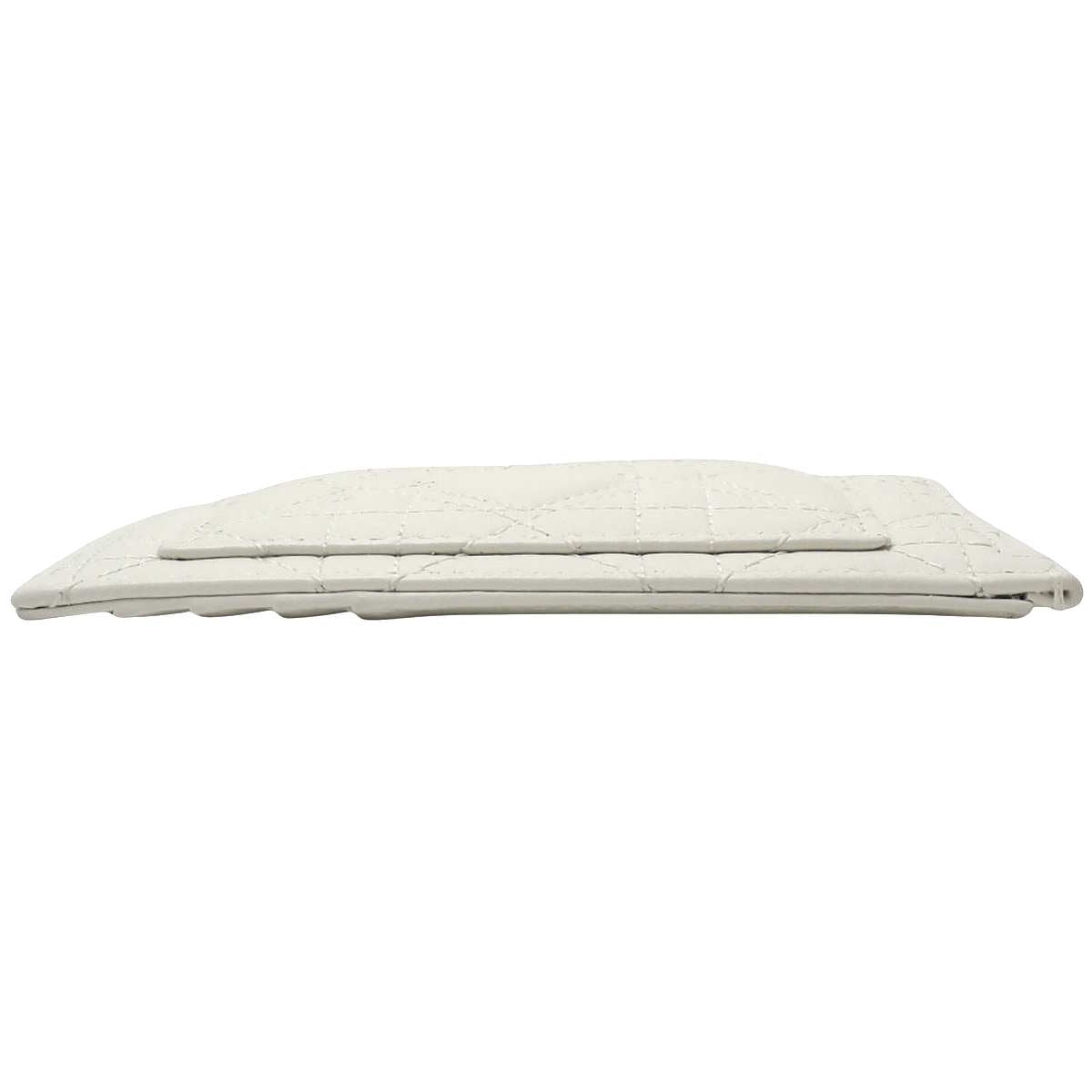 Japan Exclusive Lady Dior Cosmos Zip Card Holder in Heart Cannage Lambskin and White (S0965ONHG_M030)