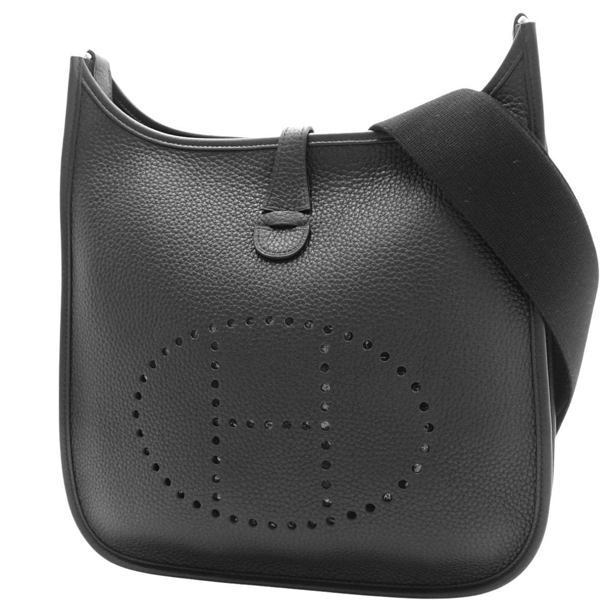 [Unused] Evelyn 3PM K Stamp, Taurillon Clemence Leather, Black, Gold Hardware