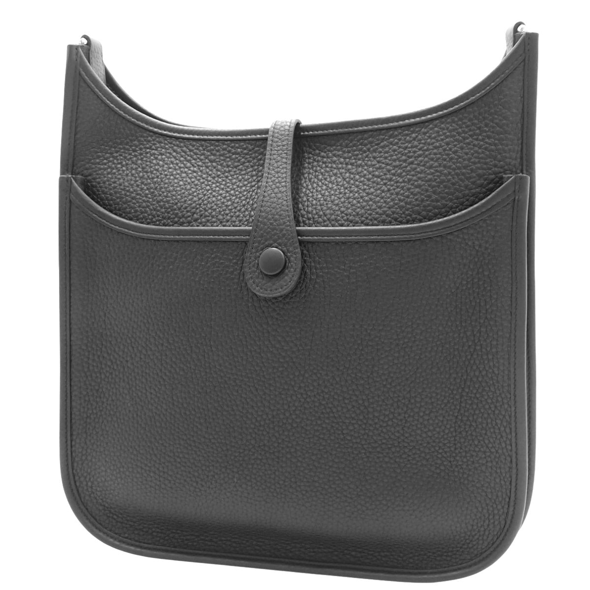 [Unused] Evelyn 3PM K Stamp, Taurillon Clemence Leather, Black, Gold Hardware