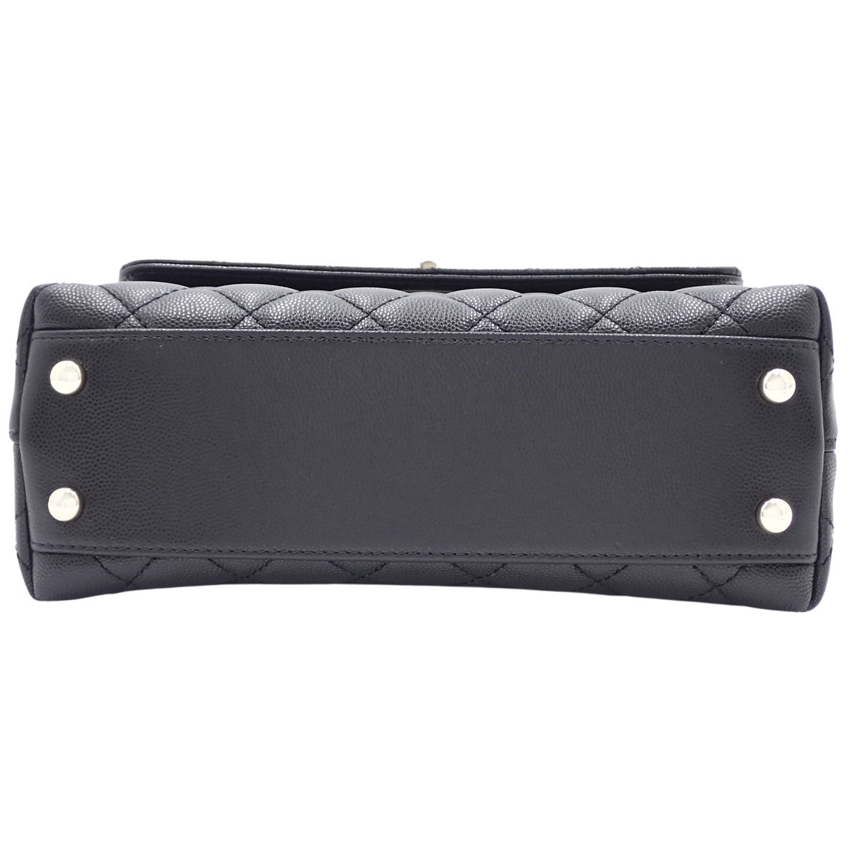 Matelasse Coco Handle Small Caviar Skin Black AS2215