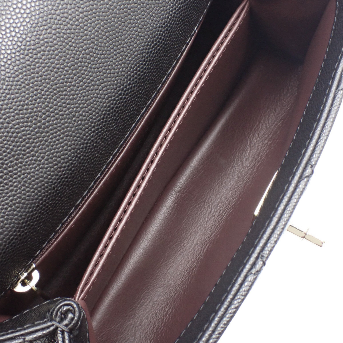 Matelasse Coco Handle Small Caviar Skin Black AS2215