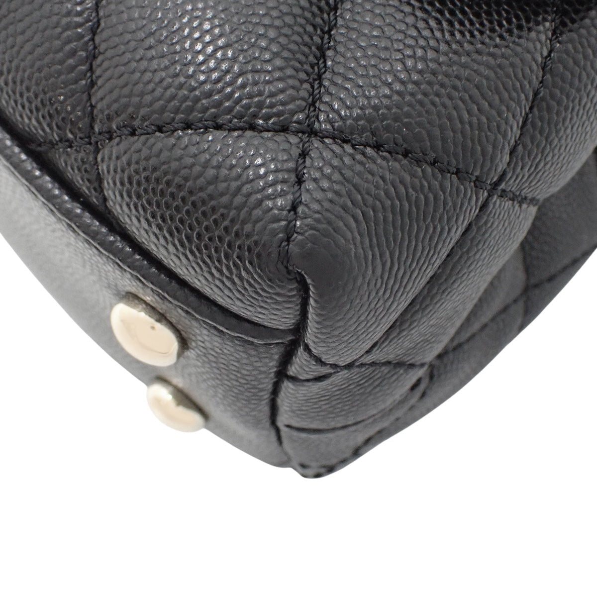 Matelasse Coco Handle Small Caviar Skin Black AS2215
