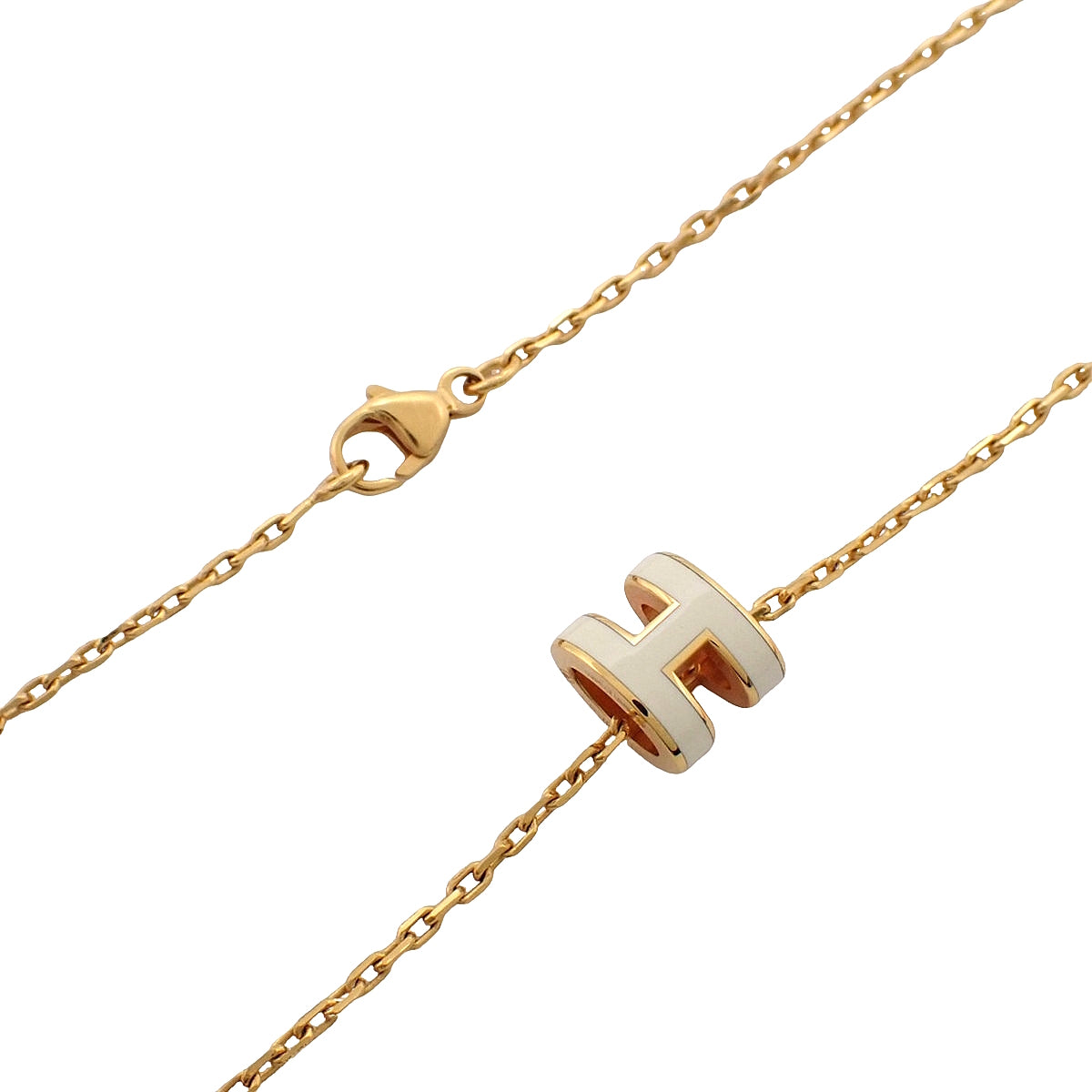 迷你流行灰烬 H 项链 金属 (GP)