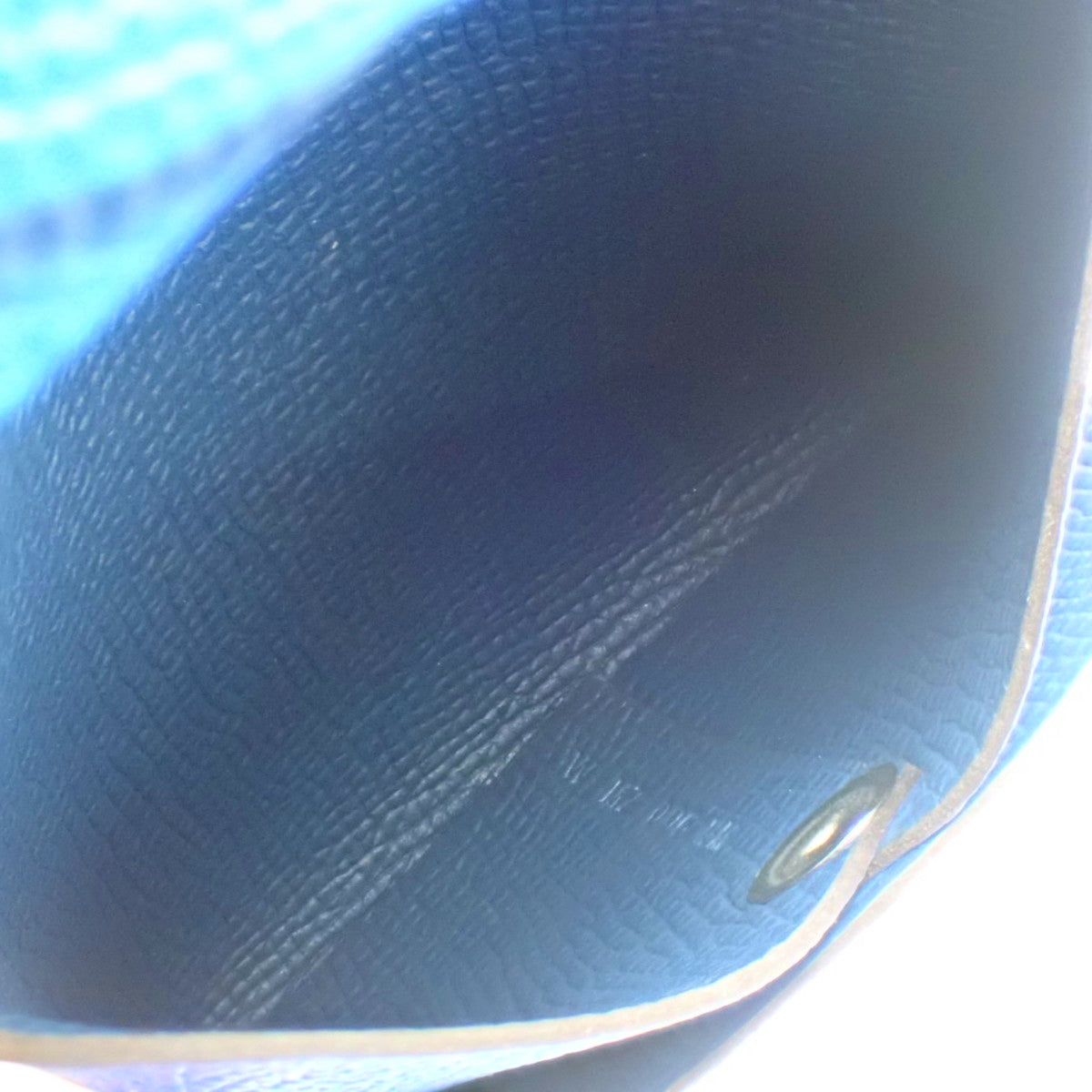 Bastia Verso, Epsom Blue Hydra, Deep Blue, Silver Hardware, W Stamp