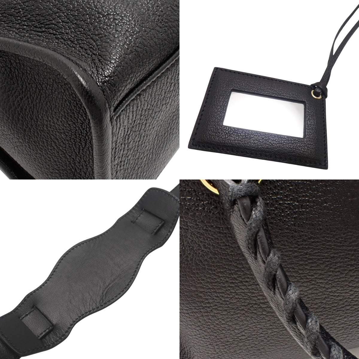 クラシックメタル エッジシティバッグ レザー ブラック 432831